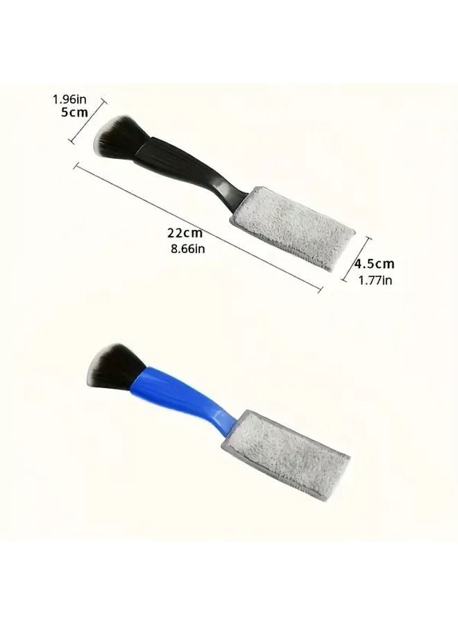 Black Double Ended Car Interior Cleaning Brush Multi Functional Soft Bristle Air Vent Cleaner - Image 5