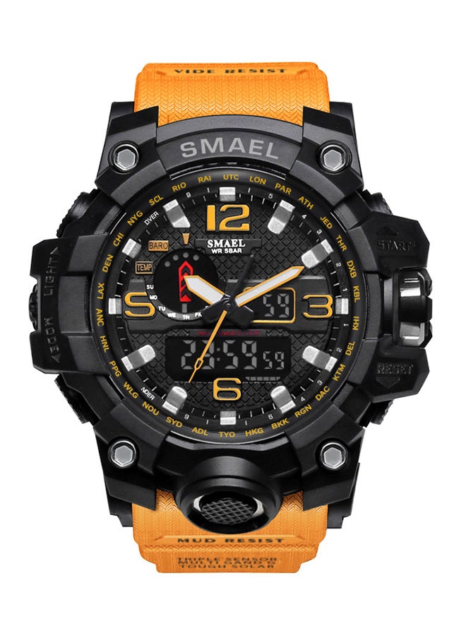 سميل ساعة مدماستر رقمية وبعقارب من ألياف الكربون طراز 1545-OR - 50 مم - لون برتقالي للرجال