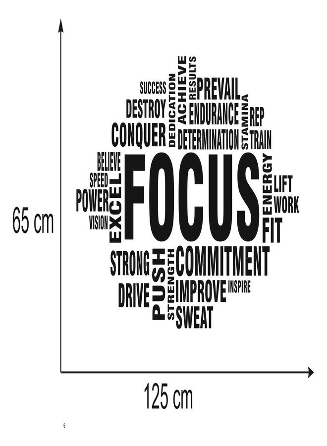 Techgifti Focus with Motivational Wall Sticker for Living Room, Kids Room, Office, School, Library (Size - 65CM X 120CM) - Image 4