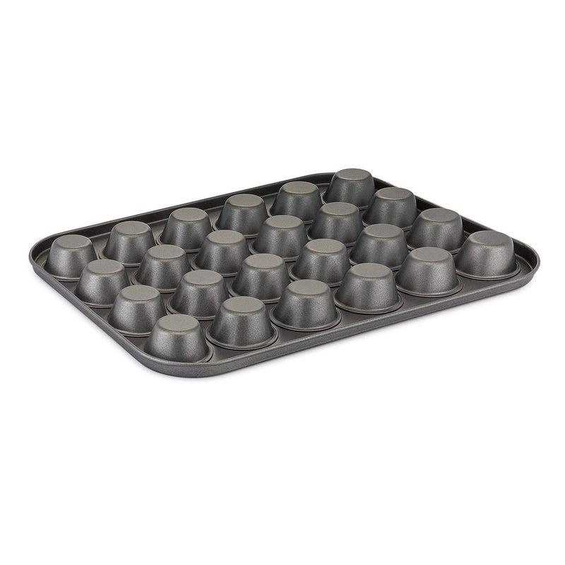 Husmait 24 Cup Mini-Muffin Pan - Premium Non Stick Kitchen Cupcake Pan For Baking Mini Cupcakes  Small Muffins  And Tarts - Image 3