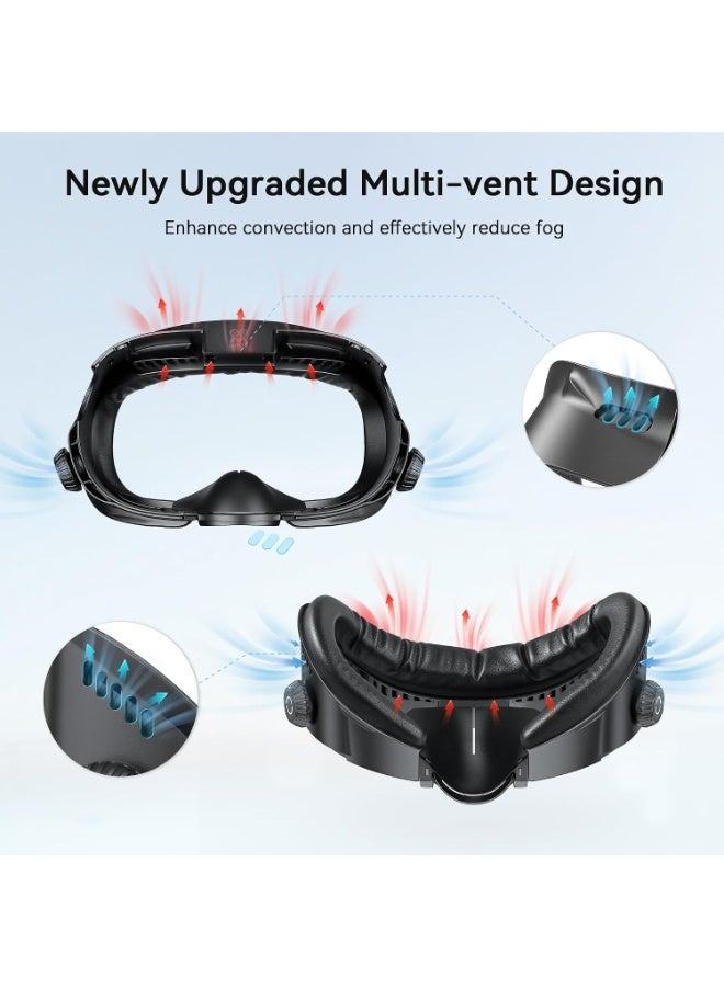 AMVR Magnetic Facial Interface for Meta Quest 3, Silk Face Cushion with Ventilation Design, Compatible with Halo Head Strap, Comfortable VR Face Pad Replacement, Quest 3 Accessories (Not Compatible with Quest 3S) - Image 4