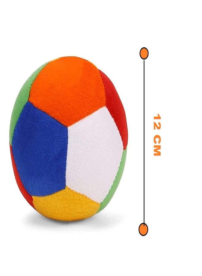 thriftkart Baby Soft Ball with Rattle Sound Plush Toy for Kids & Toddlers (Multi Color Large Size: 12cm, Set of 2) - Image 4