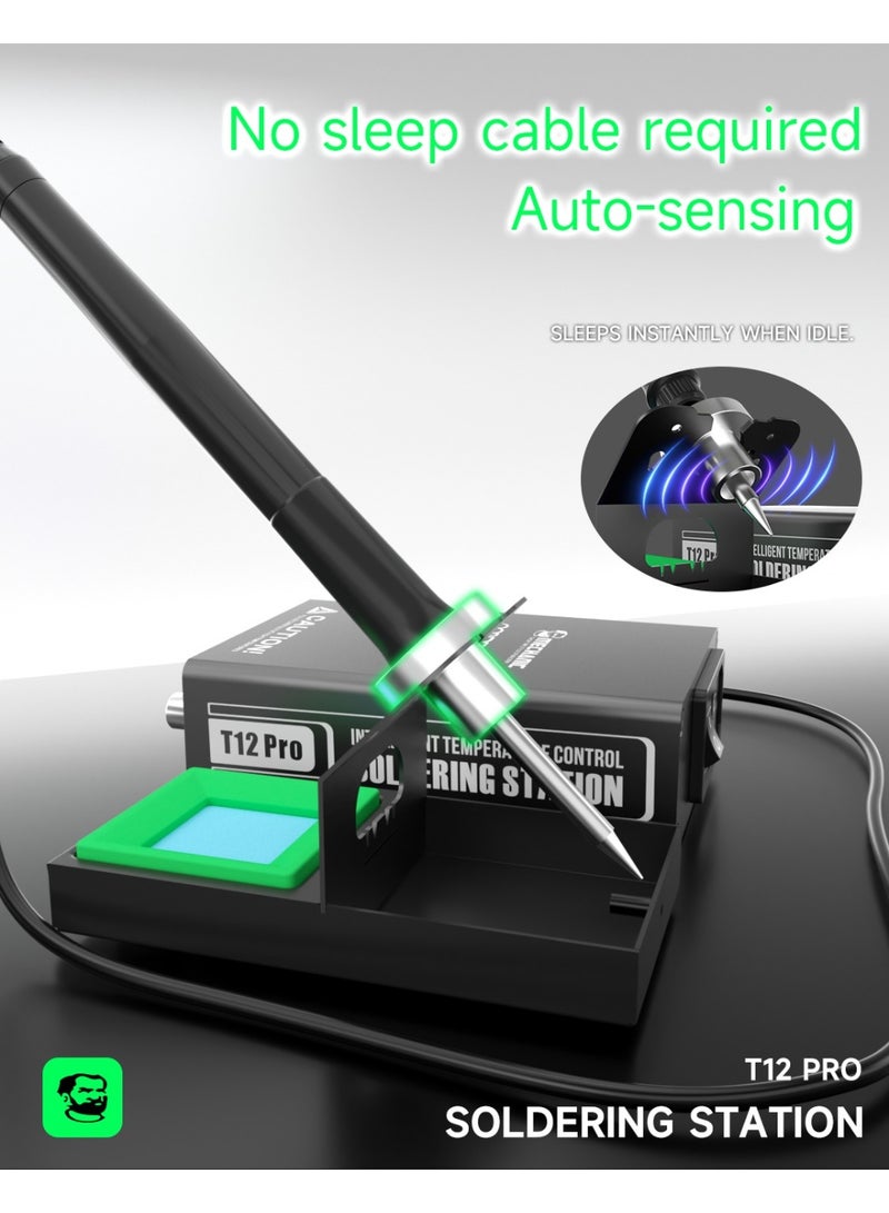 Mechanic T12 Pro Digital Soldering Station 72W Thermostatic Fast Heating Iron with Knife Tip for Motherboard BGA PCB Repair - Image 5