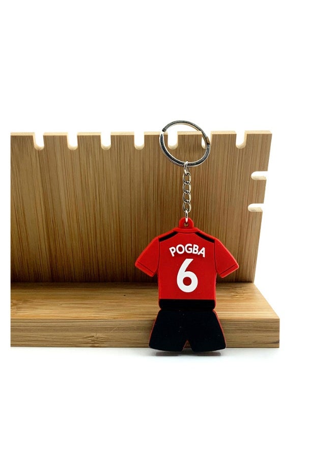 Generic Barcelona/Messi/Juve/Cristiano Ronaldo/Paris/Chelsea/Real Madrid Shirt Jersey Keychain Accessory Pendant Bag Chain Car Keychain Creative Gift for Unisex 