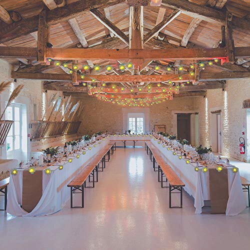 AceList Hawaiian Luau Party Decorations 20 LED Foam Plumeria String Light for Wedding Beach Party - Image 2