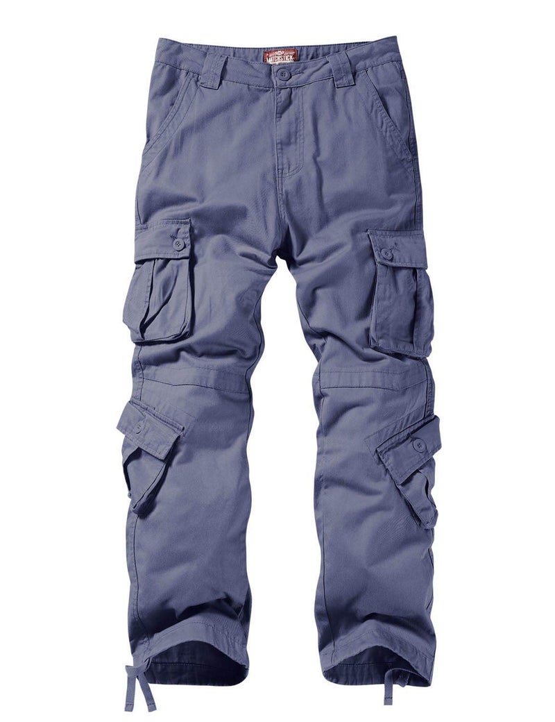 Match Men's Wild Cargo Pants #3357(Bluish Gray,34) - Image 3