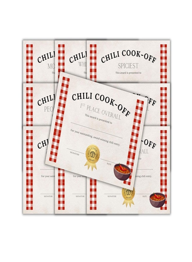 Lashicorn Chili Cook Off Awards 16pk 2 of Each 8.5x11” Best Spiciest Original Other Superlatives Mixed Competition Winner Cooking Contest Food - Image 1