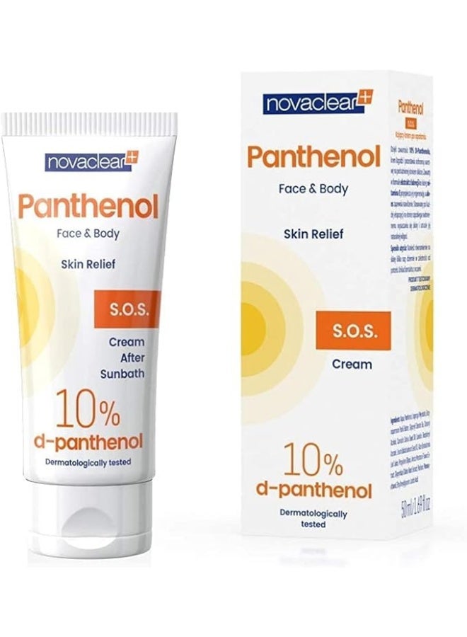 نوفاكلير بانثينول كريم مرطب واقي من الشمس للوجه والجسم مع جذور عرق السوس والصبار 50 مل