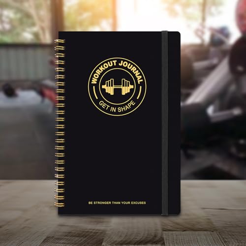 Thboxes Workout & Fitness Journal for Woman Man，8.5" x 6" Daily Exercise Log Notebook Personal Health Meal Planner for Weight Loss Gym Muscle Gain Workout Notepad Essentials Wellness Log, Black - Image 2