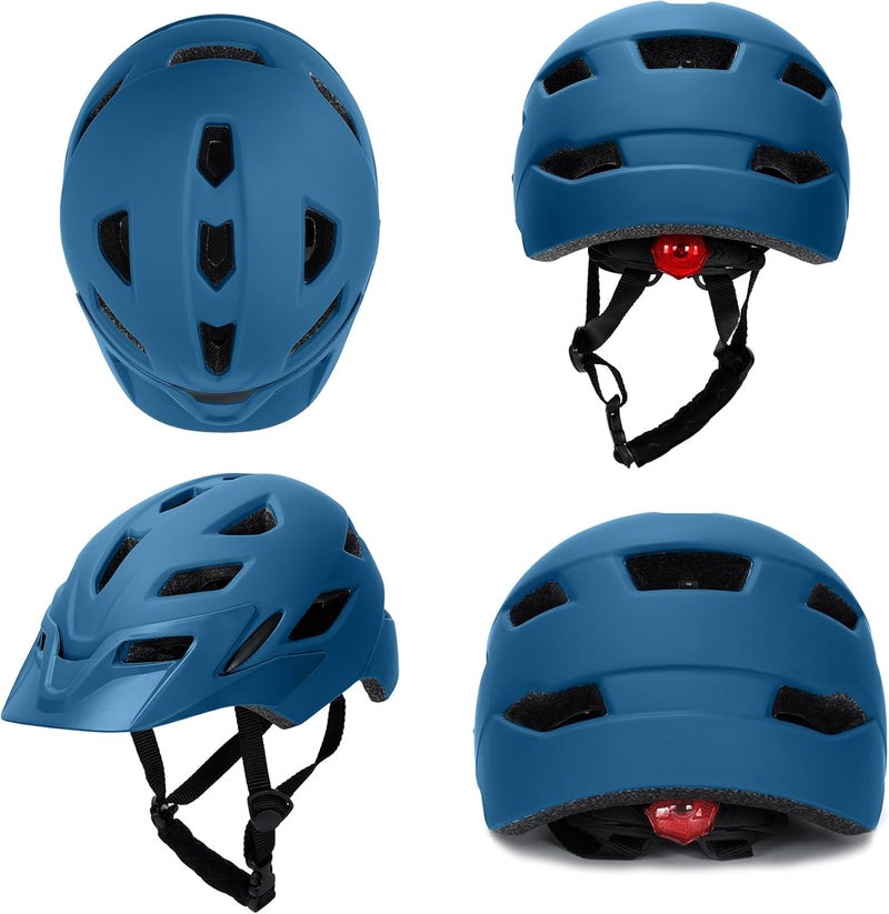Bavilk Kids Bike Helmet, Kids Boys Girls Bike Helmets with LED Light Detachable Visor Children Youth Teen Multi-Sport for Skating Cycling Scooter Skateboard Adjustable & Lightweight 19.7"-22.4" - Image 2