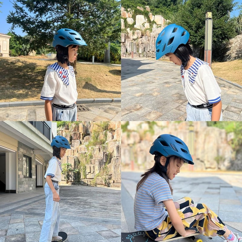 Bavilk Kids Bike Helmet, Kids Boys Girls Bike Helmets with LED Light Detachable Visor Children Youth Teen Multi-Sport for Skating Cycling Scooter Skateboard Adjustable & Lightweight 19.7"-22.4" - Image 5