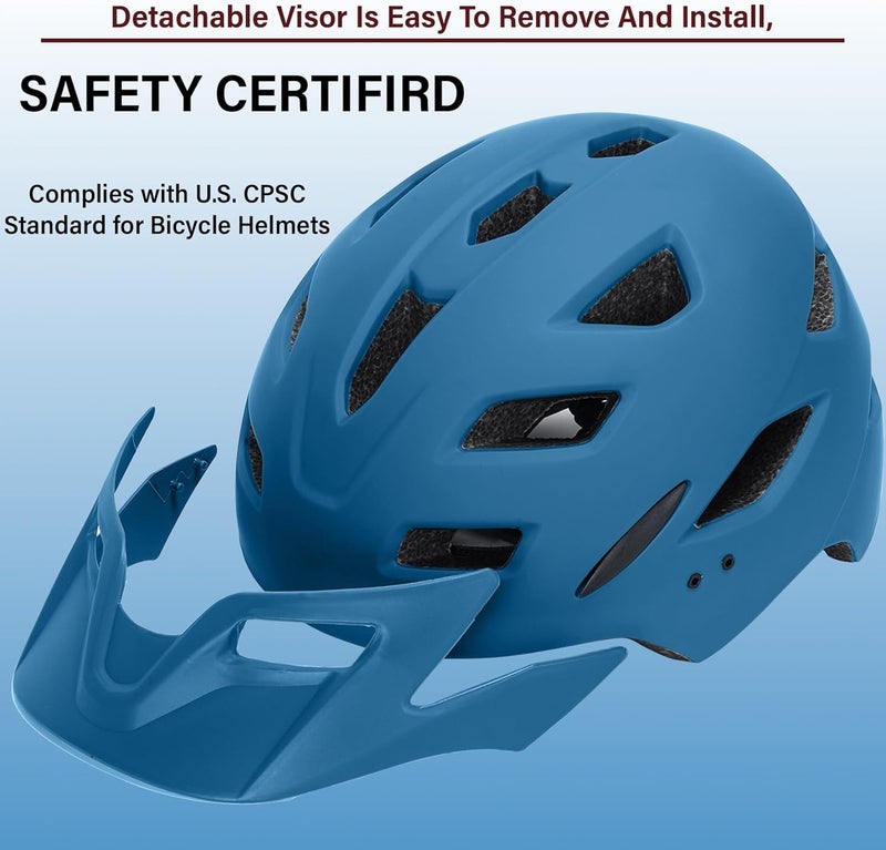 Bavilk Kids Bike Helmet, Kids Boys Girls Bike Helmets with LED Light Detachable Visor Children Youth Teen Multi-Sport for Skating Cycling Scooter Skateboard Adjustable & Lightweight 19.7"-22.4" - Image 3