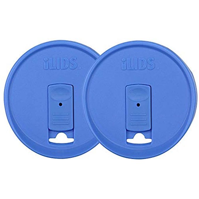 iLIDS Mason Jar Drink Lid, Wide Mouth, USA Made, Periwinkle, Pack of 2