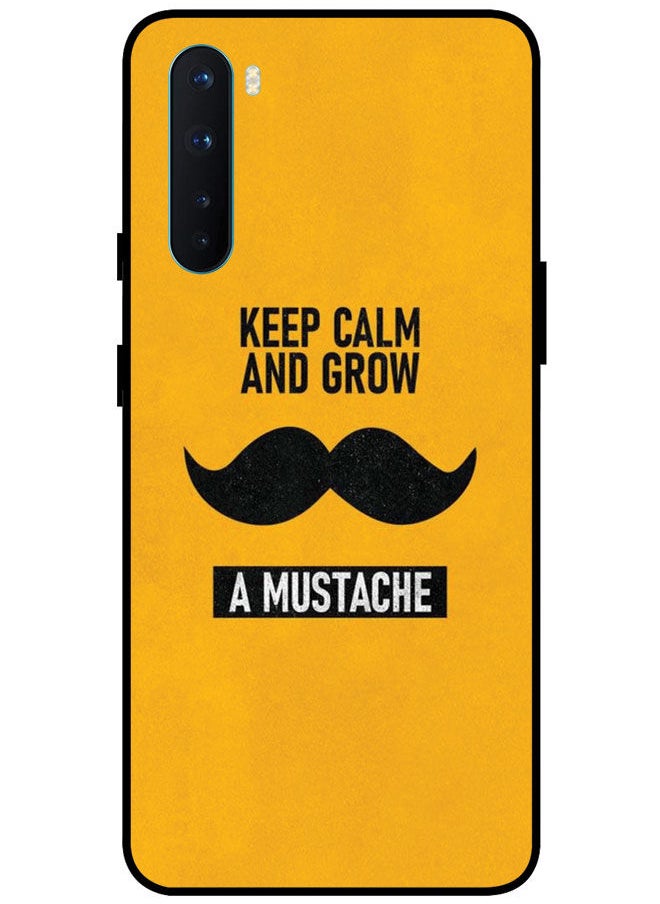 EYE CATCH - Protective Case Cover For OnePlus Nord Smart Series Printed Protective Case Cover for OnePlus Nord Keep Calm And Grow A Mustache - Image 1