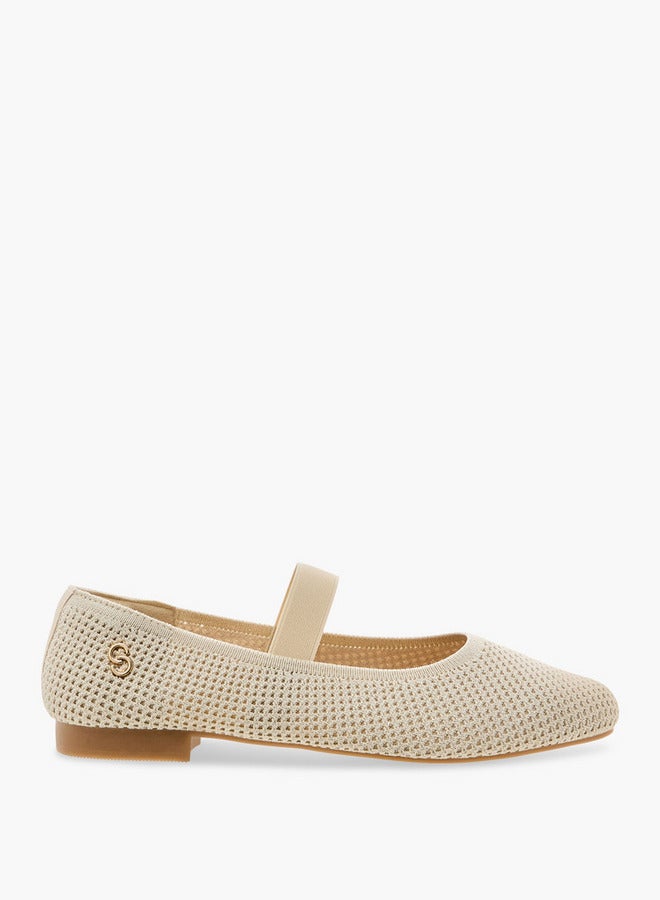 Celeste Women's Elastic Strap Detail Slip-On Ballerina Shoes  - Image 3