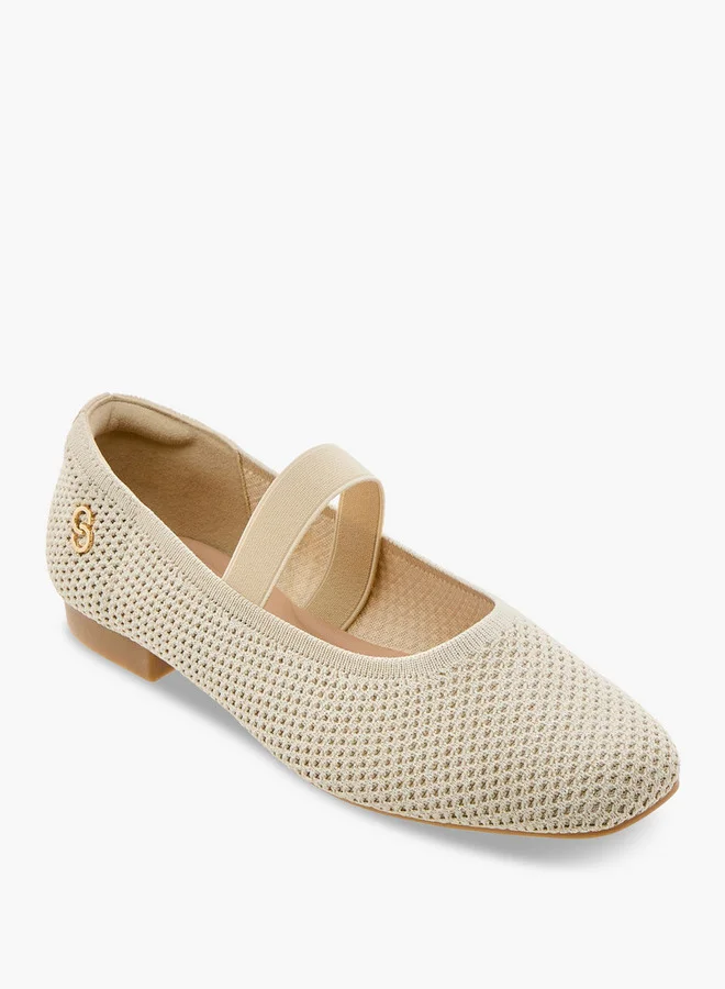 Celeste Women's Elastic Strap Detail Slip-On Ballerina Shoes