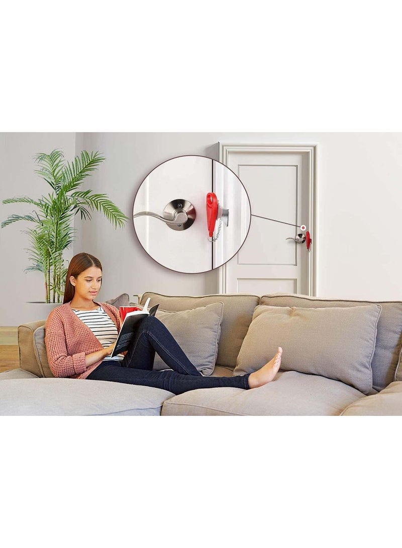 قفل باب محمول ، قفل امان للمنزل والسفر لمزيد من السلامة والخصوصية، مثالي للسفر والفندق والمنزل والشقق والكلية - Image 5