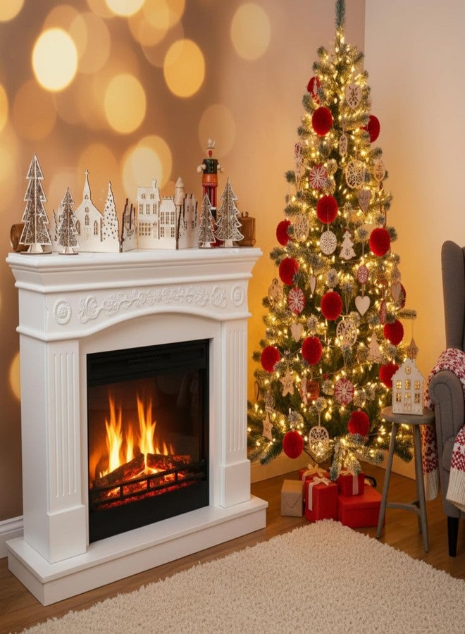 Colingmill 32 Inch Christmas Tabletop Decoration Wooden Christmas Themed Church Tree and House Signs Farmhouse Centerpiece for Home Kitchen Table Shelf Decor - Image 4