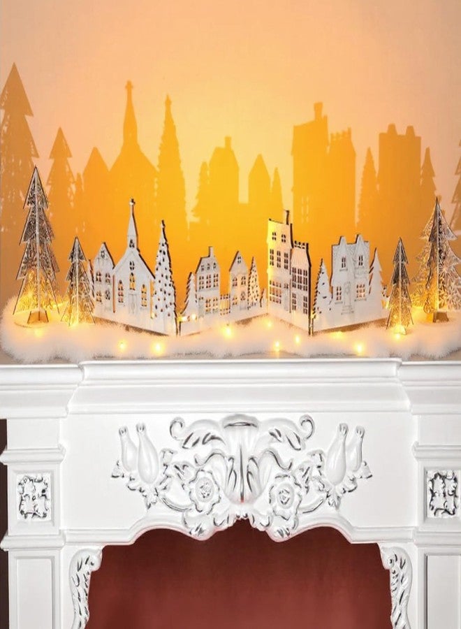 Colingmill 32 Inch Christmas Tabletop Decoration Wooden Christmas Themed Church Tree and House Signs Farmhouse Centerpiece for Home Kitchen Table Shelf Decor - Image 5