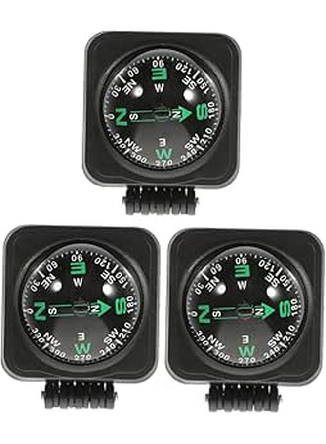 Adjustable Car Dashboard Compass Ball 3 Pack for Auto Boat Motorcycle Outdoor Navigation - Image 1