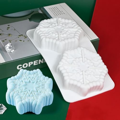 mostsom Silicone Molds for Baking NonStick Candy Chocolate Cookie Mini Soap Pudding Jello Muffin Dog Treats Ideal for Cupcakes Ice Cubes and Jelly Mold E_ SnowFlower - Image 1