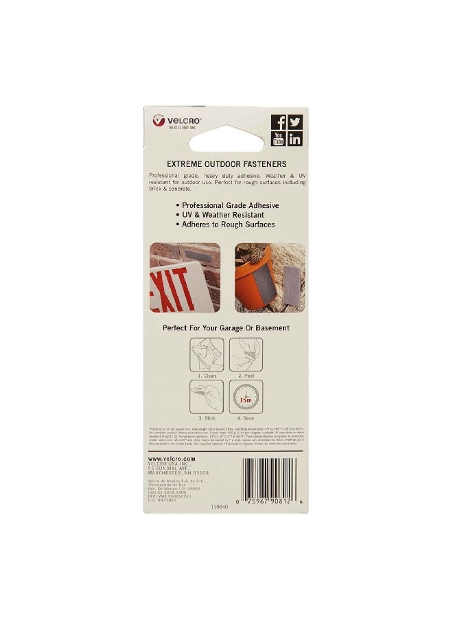 Velcro 10-Piece Extreme Outdoor Rough Surface Strips Grey 4 x 1 Inch - Image 3