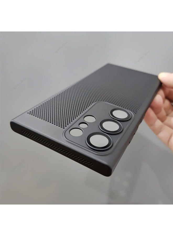 Case For Samsung Galaxy S24 FE Inch Heat Dissipation Case with Built-in Camera Lens Protector Slim Fit Breathable Cooling Anti-Fingerprint Hard PC Back Shockproof Cover - Image 3