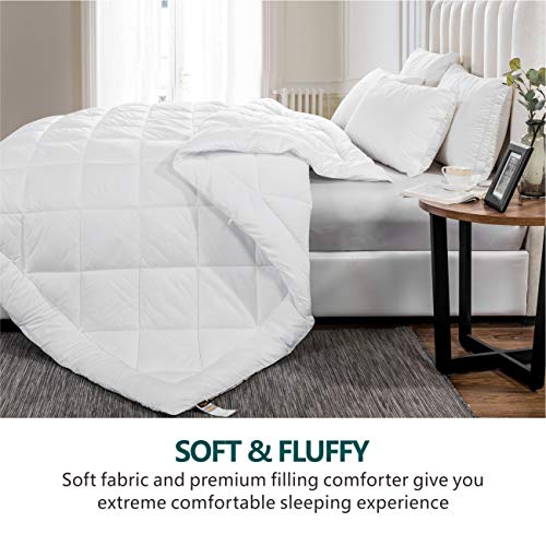 cozy night Cozynight Soft Comforter Full Size Duvet Insert-Lightweight Down Alternative Comforter with Corner Tabs- Breathable Machine Washable Diamond Stitching (White,82"x86") - Image 2