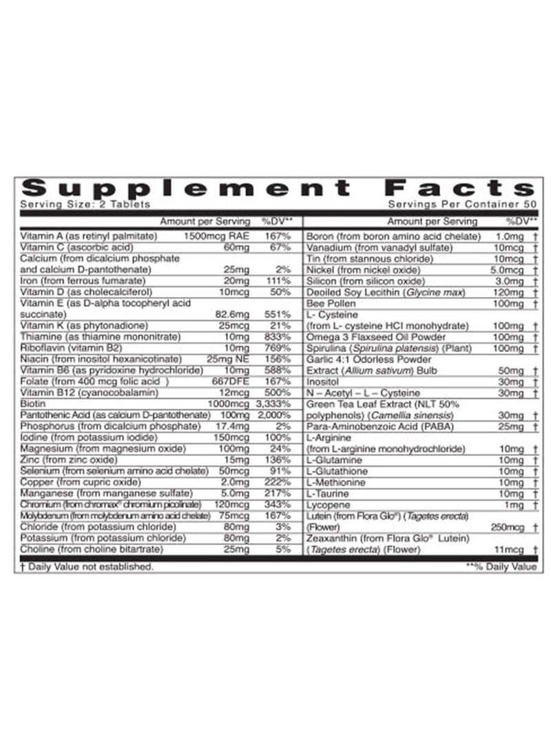 Natural Fervor - Megaton Gold Super Multivitamin 100 Tablets - Image 1
