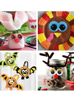 KASTWAVE Self-Adhesive Jiggle Eyes1500pcs Self Adhesive Sticker Sturdy Peel Off Cleanly No Glue Needed Decorate Vivid Effect Wiggle Eyes Self Adhesive for Craft Sticker Multi Colors and Size  - Image 3