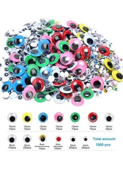 KASTWAVE Self-Adhesive Jiggle Eyes1500pcs Self Adhesive Sticker Sturdy Peel Off Cleanly No Glue Needed Decorate Vivid Effect Wiggle Eyes Self Adhesive for Craft Sticker Multi Colors and Size  - Image 4