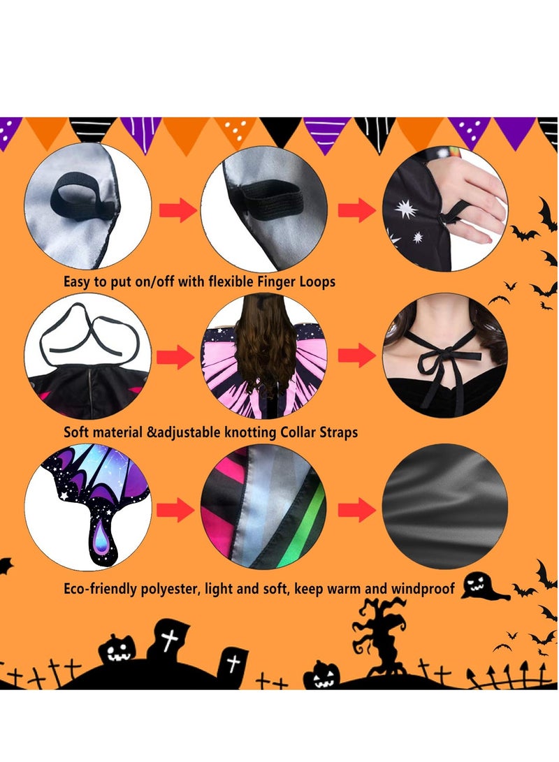 SYOSI أزياء البالغين لأجنحة الفراشات، عباءة أجنحة الجنيات، شال نسائي، ملحقات ملونة، نيمف، بيكسي، لتقمص الشخصيات - Image 5