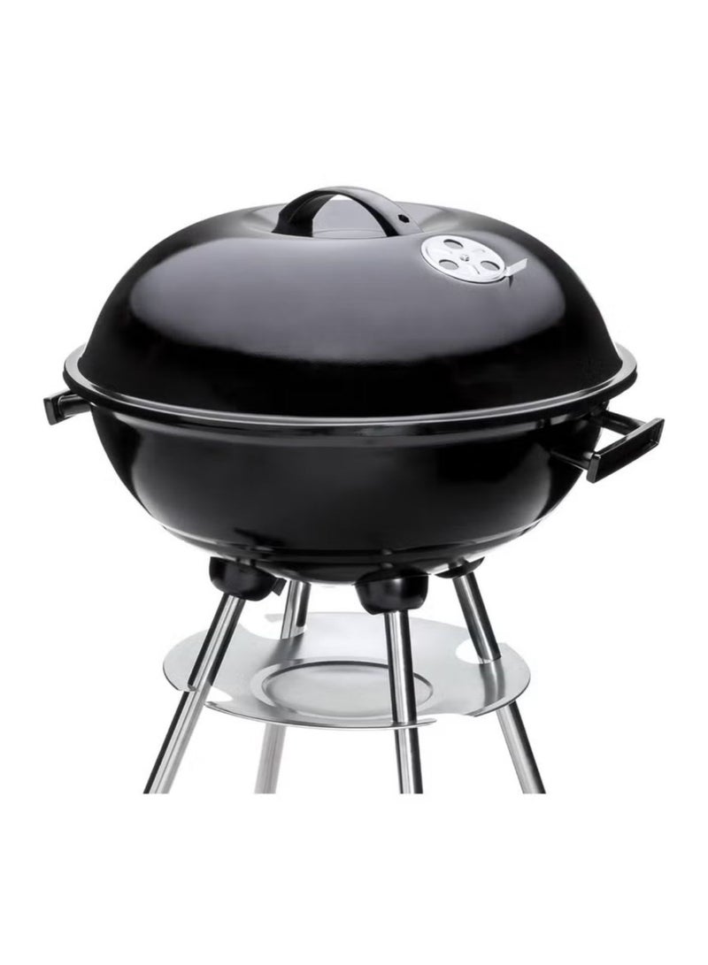 Charcoal Grill, 18 inch Stainless Steel BBQ Charcoal with Wheels and Storage Holder for Camping, Picnic, Barbecue, Party, Outdoor Activities - Image 3
