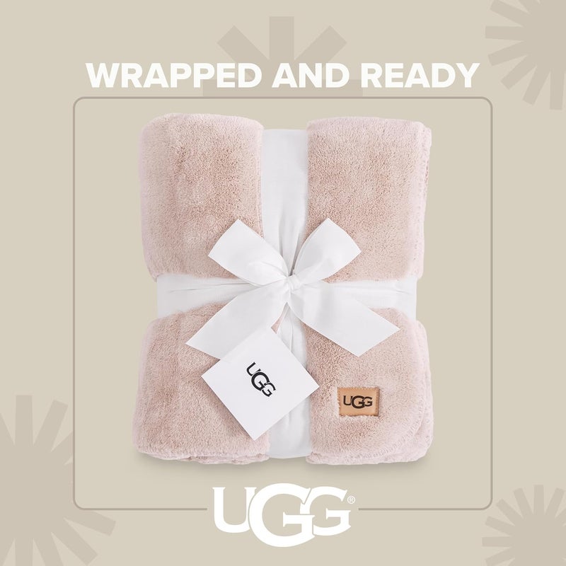 UGG Whitecap Plush Flannel - Oversized Throw Blanket, Sepia - Image 3