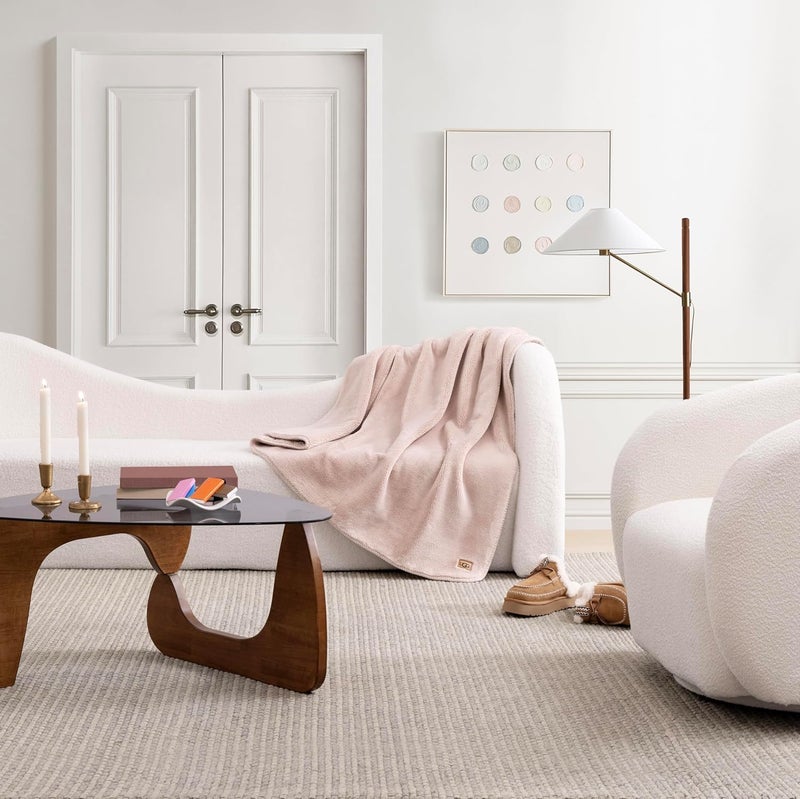 UGG Whitecap Plush Flannel - Oversized Throw Blanket, Sepia - Image 5