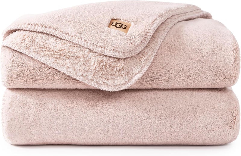 UGG Whitecap Plush Flannel - Oversized Throw Blanket, Sepia - Image 1