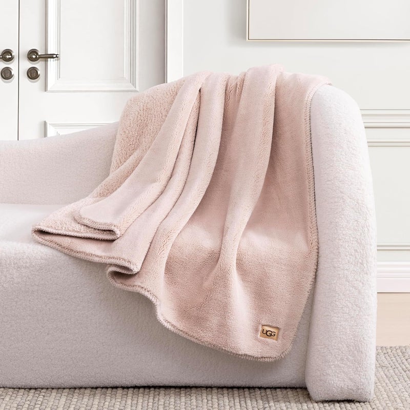 UGG Whitecap Plush Flannel - Oversized Throw Blanket, Sepia - Image 2
