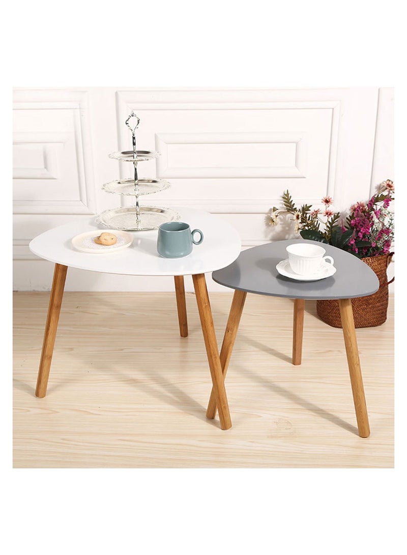 Cool Baby COOLBABY Living Room Coffee Table Sofa Side Table Simple Tea Table Triangular Tea Table for Indoor Balcony Bedroom - Image 2