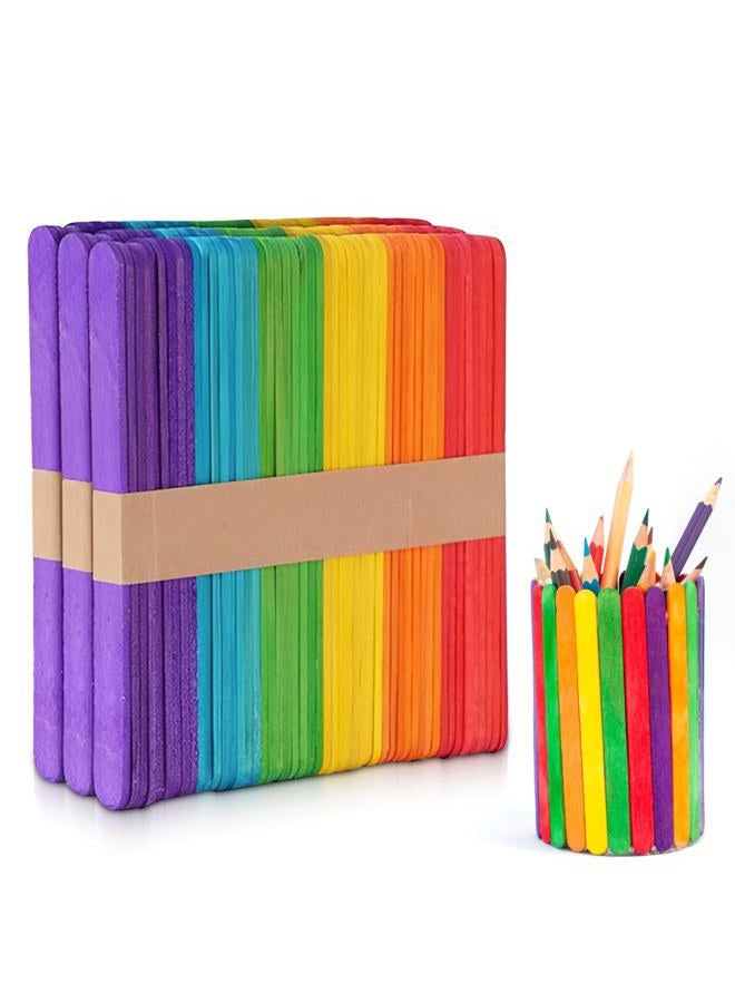 Perfect Stix Poplar Wooden Craft Sticks, Multi-Colored, 4.5 Inch Length, 1000 Pieces, Popsicle Sticks for Arts and Crafts - Image 1