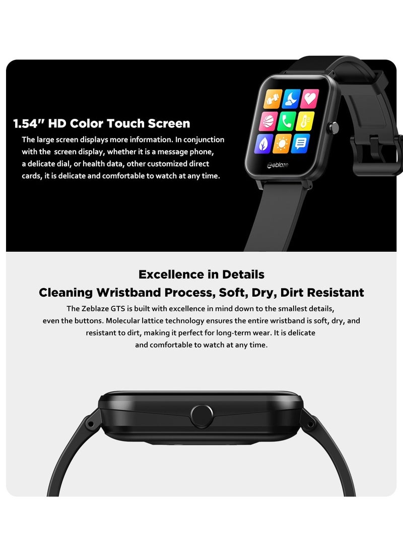 Zeblaze - Zeblaze GTS Smart Watch 1.54 inch Touch Screen 7x24h Heart Rate Monitor IP67 Waterproof Smartwatch for Men Women - Image 1