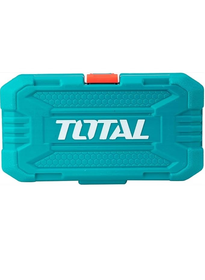 TOTAL Total 20 Pcs 1/4" Socket Set - Complete Tool Kit with Ratchet, Sockets, Extension & Screwdriver for Home & Garage Repairs  - Image 5