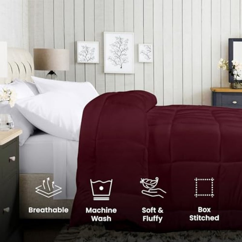 All Season Down Alternative Quilted/ Comforter - Duvet Insert with Corner Tabs - Machine Washable - Bed Comforter - Image 3