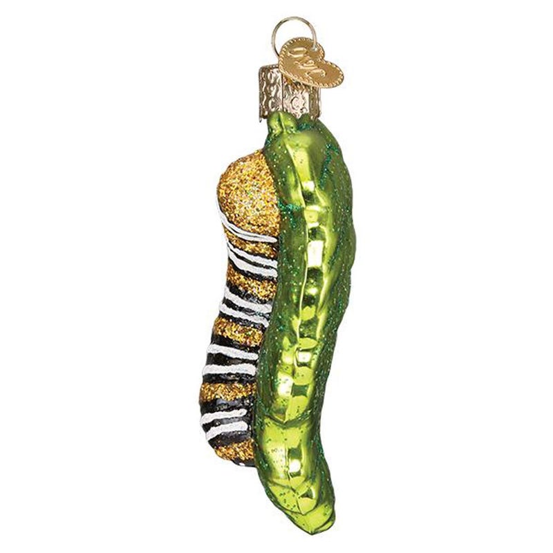 Old World Christmas Old World Christmas Ornaments Fuzzy Caterpillar Glass Blown Ornaments for Christmas Tree - Image 3