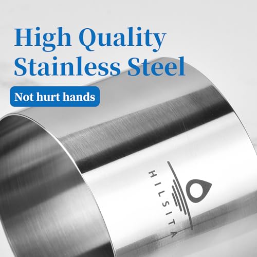 Hilsita 8 Pcs Cake Ring Molds, Seamless Stainless Steel Cake Cutter For Baking, 3 inch Cooking Rings with Pusher & Lifter, Dessert Mousse Molds Baking Tools, Includes 1 Pusher, 1 Lifter and 6 Rings - Image 5