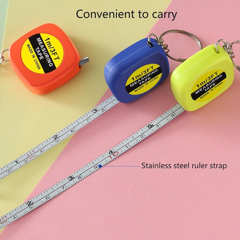Portable Tape Measure 1m Long Small Size Pocket Size for Daily Measurements ABS Shell Auto Retractable Function Measurement Tool - Image 3