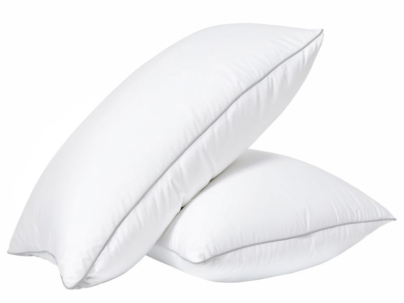 Casa Platino Bed Pillows King Size Set of 2  Firm Cozy  Soft Pillows for Adults Pack of 2  Luxury King Size Bed Pillow for Side Back  Stomach Sleepers  White