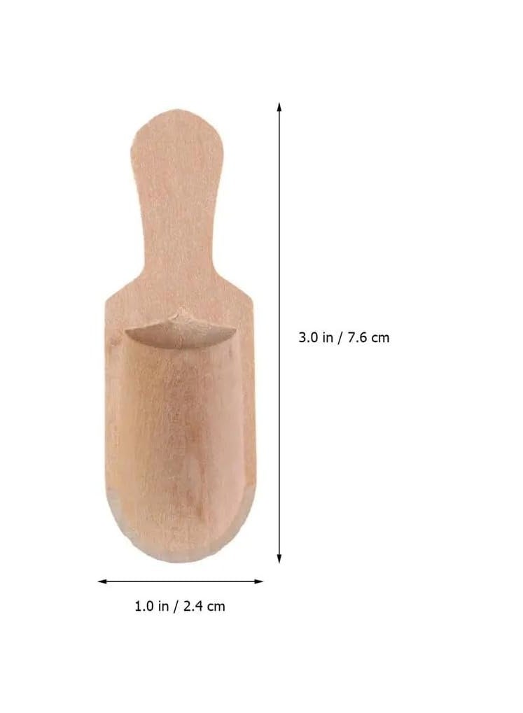 معالق خشب ميني للتتوابل/معالق جاروف للتتوابل والبهاراات/معالق خشب للبن والملح والسكر/معالق جاروف/معالق خشب مجوفه للتتوابل / 12  قطعه - Image 5