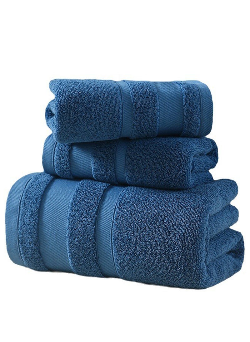 Sharpdo 3-Piece Cotton Gift Towel And Bath Towel Set, 2 Towels + 1 Bath Towel, Soft And Skin-Friendly Cotton Towel  - Image 1