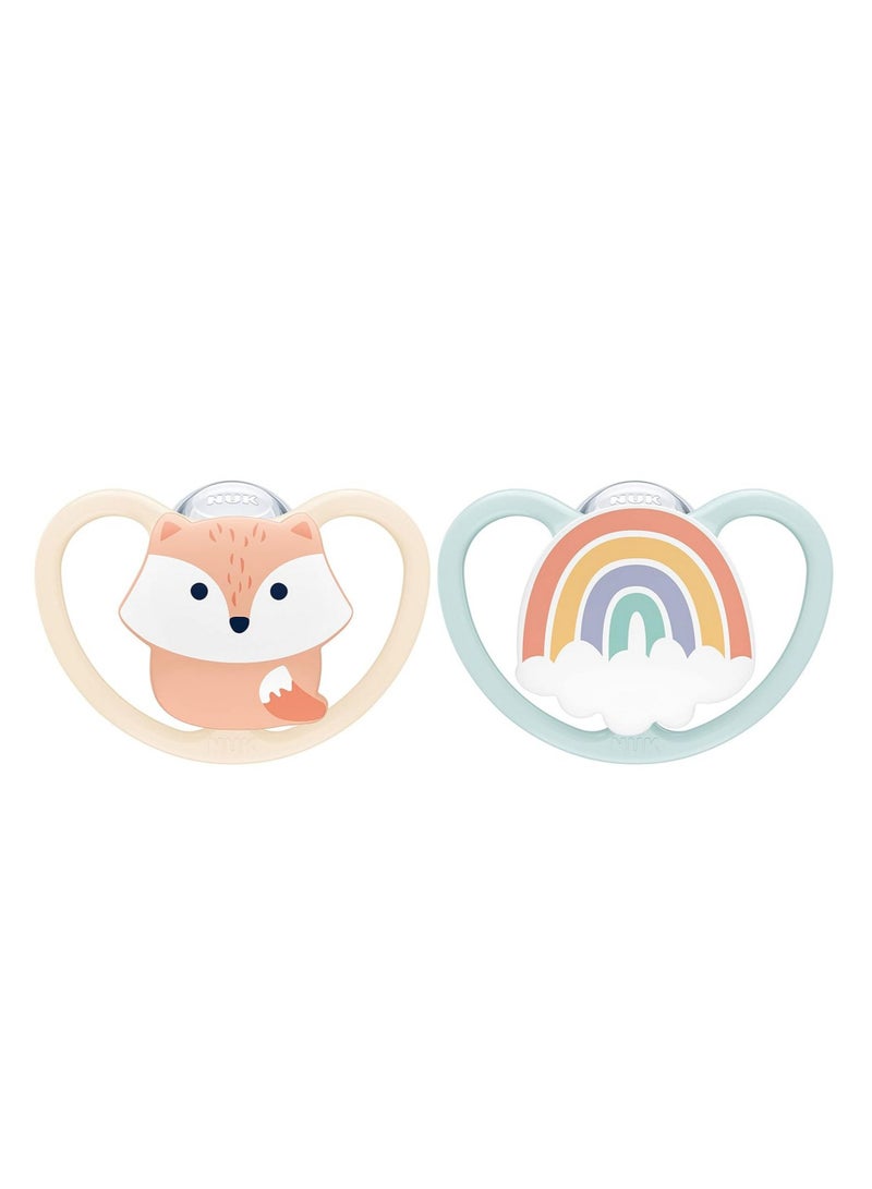 NUK Space Silicone Pacifier 0-6M 2 Pack - Image 2