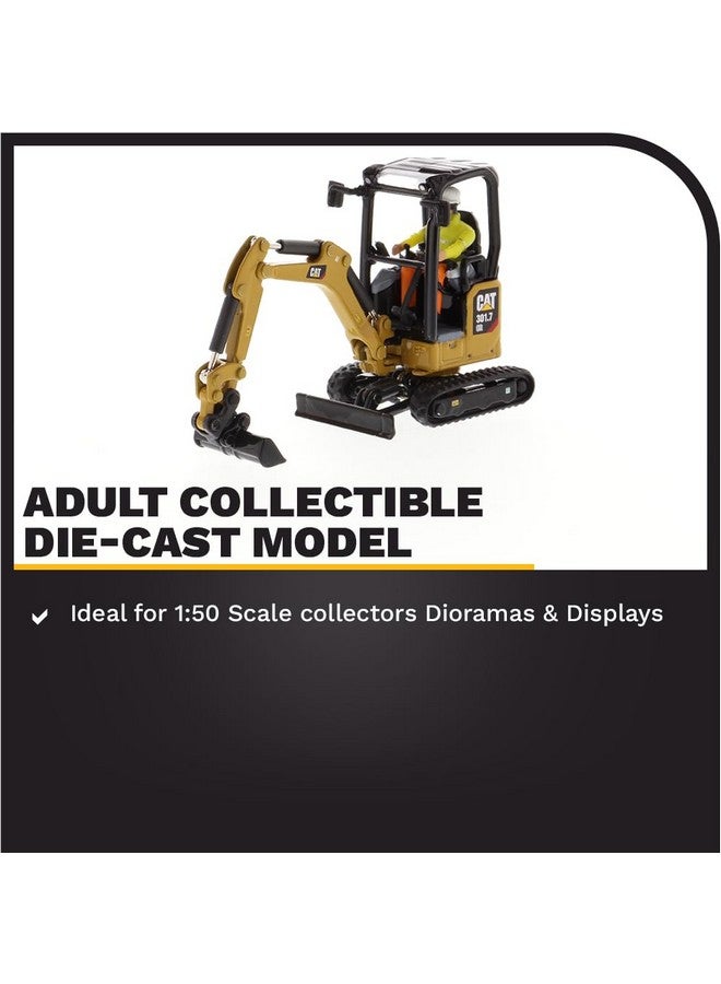 Diecast Masters Diecast Masters 1:50 Scale Caterpillar 301.7 CR Mini Hydraulic Excavator | High Line Series Cat Trucks & Construction Equipment Model 85597  - Image 3